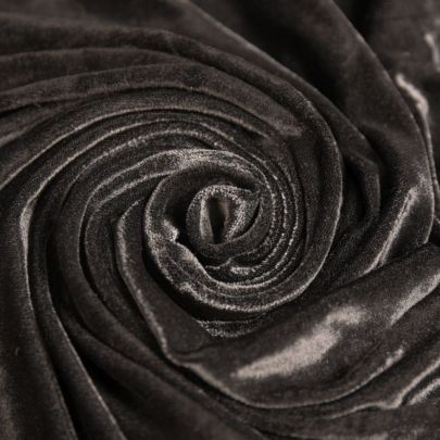 Velvet Fabric Stretch Rich Black Fabric  (132cm x300cm Remnant Fabric) 