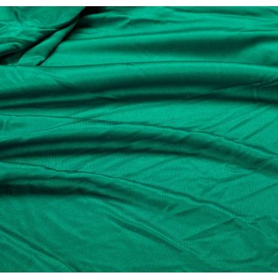 Silk Elastane Green Fabric