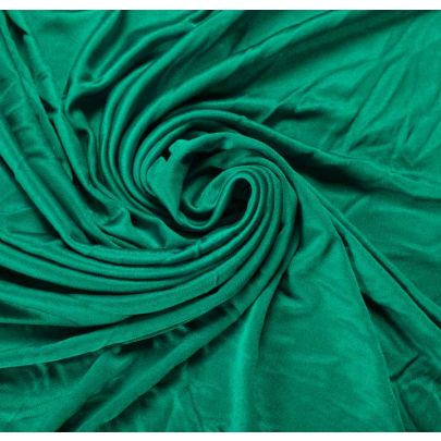 Silk Elastane Green Fabric
