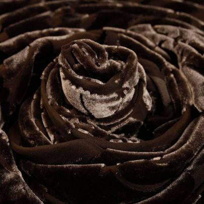 Silk Velvet Devore in Brown (160cm x 50cm)