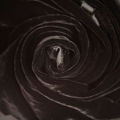 Polyester Devore Black Pattern Fabric (Remnant-190cmx45cm) 