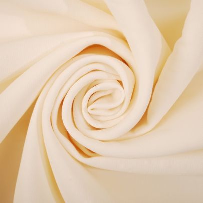 Rayon Elastane Blend Cream Fabric (130 x 120cm Remant Fabric) 
