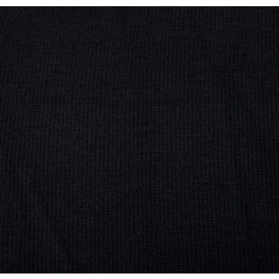 Wool Knit Stretch - Black Rib (sold as 1m x 0.55m piece)