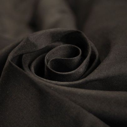 Cotton Blend Black Smooth Fabric (Remnant-615cmx88cm) 