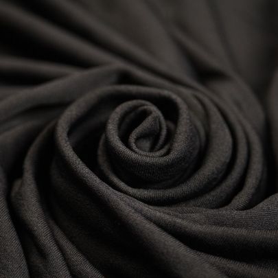 Rayon Blend Black Smooth Material (Remnant-200cmx137cm) 