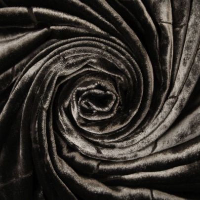 Velvet Devore Fabric Grey (Remnant-110cmx115cm) 