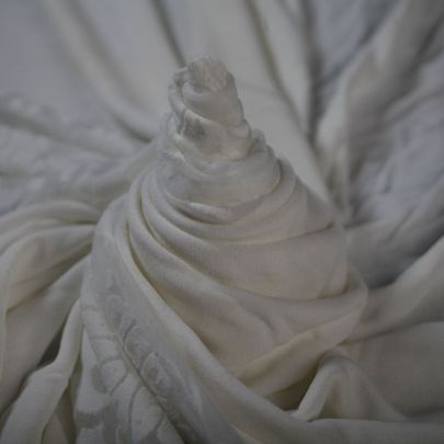 White Devore Jersey stretch (Remnant-200cmx130cm) 