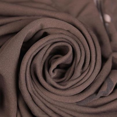 Silk Velvet Devore Brown Floral Fabric (Remnant-181cmx146cm) 