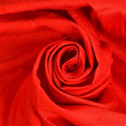 Cotton Non Stretch Textured Red Sheen Fabric (Remnant Piece 118cm x 38cm) 