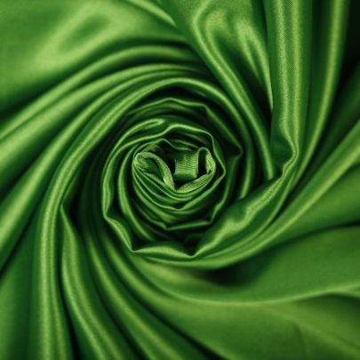 100% Polyester Green Satin Sheen (Remnant-117cmx114cm) 