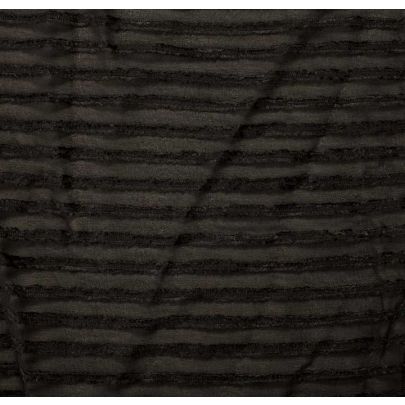 Sheer Silk Stripes -Black (sold as 1.55 x 1.2m piece)