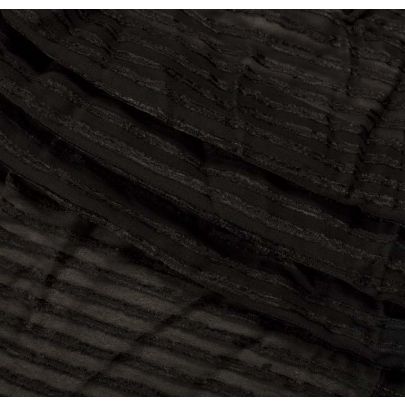 Sheer Silk Stripes -Black (sold as 1.55 x 1.2m piece)
