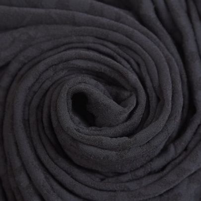 Black Devore Jersey stretch Fabric (50cmx200cm Remnant Fabric) 
