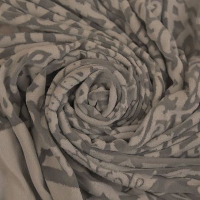 Rayon Devore  in Pale Grey (90cm x 125cm)