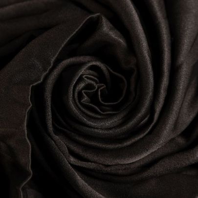 Polyester Crepe Satin  in Black(125cm  x 130cm)