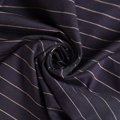 Cotton Blend Jersey  in Navy Stripe(45cm  x 45 cm)