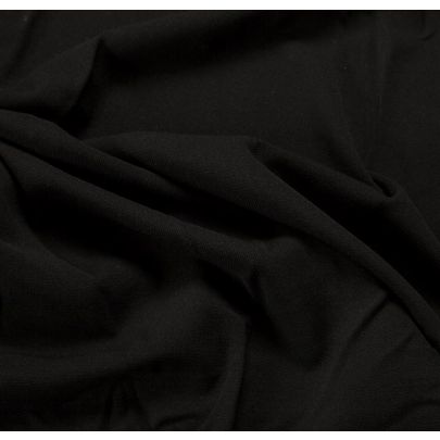 Viscose Elastane - Black (sold as 1.25 x 0.55m piece)