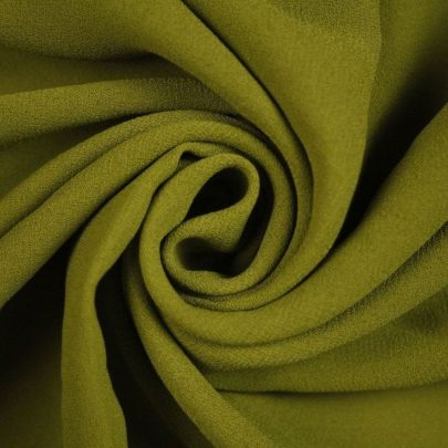 Polyester Fabric Georgette Green Fabric (Remnant-90cmx50cm) 