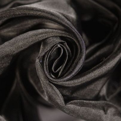 100% Silk Organza Black Fabric (Remnant-110cmx140cm) 