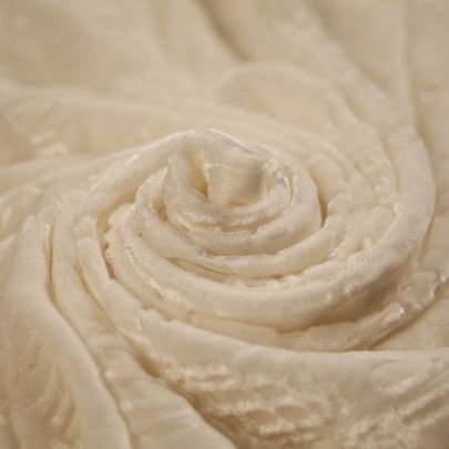 Silk Devore  in Cream(90cmx75cm )