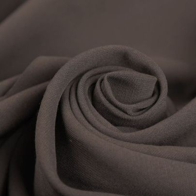 Linen Cotton Black Fabric Crepe Feel (Remnant-50cmx156cm) 