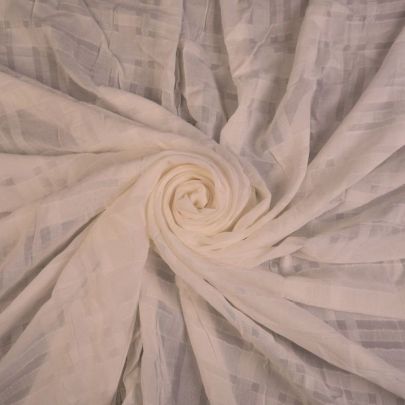 Polyester Chiffon Patterned  in White(300cm x 130 cm)