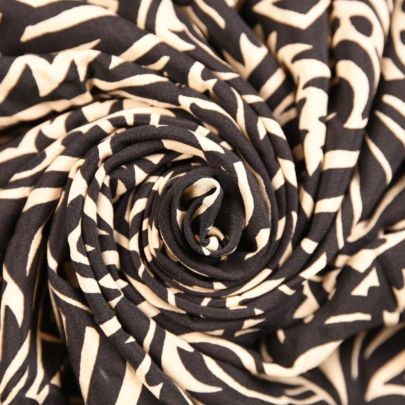 100% Polyester Fabric Black White Fabric Pattern Fabric Tassel Fabric (95 x 85cm Remant Fabric) 