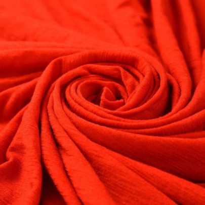 Rayon Crepe Red Stretch Fabric (Remnant-85cmx135cm) 