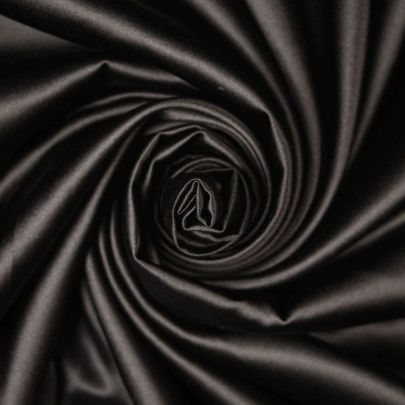 100% Polyester Satin Black Fabric (Remnant-90cmx140cm) 