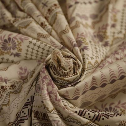 100% Cotton Brown Abstract Fabric (125cmx105cm) 