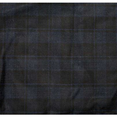 Blue Check Flan Wool (sold as 1.3x 0.6m piece)