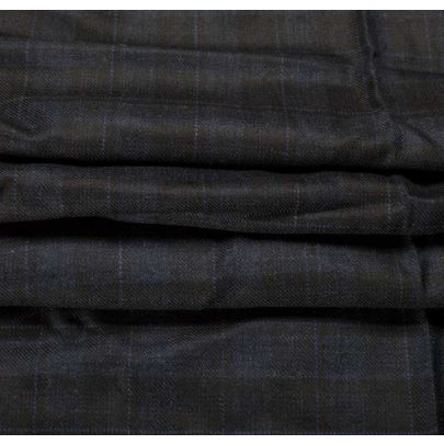 Blue Check Flan Wool (sold as 1.3x 0.6m piece)