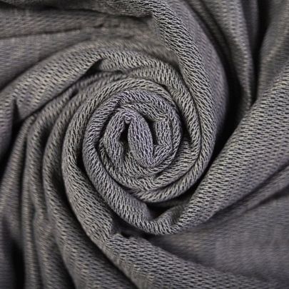 Grey Cotton Fabric Pique Knit (700cmx150cm Remnant Fabric) 