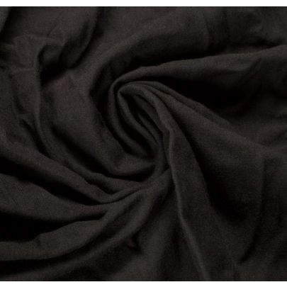 Double Cotton - Black (sold as 1.25 x 0.4m piece)