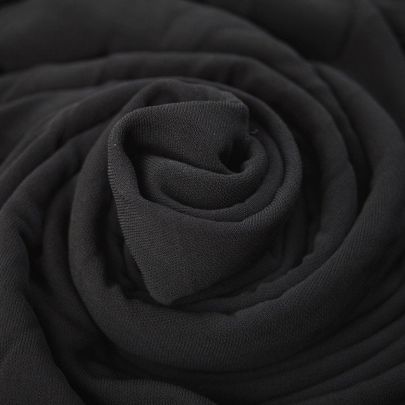 Rayon Fabric Black Fabric (105cm x 125cm Remnant Fabric) 