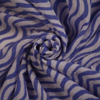 Polyester  in White Blue Stripe(205cm x 105cm)