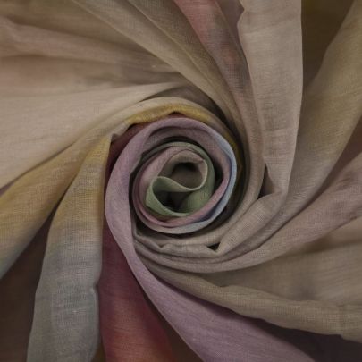 Pastel Silk Polyester in Multicolour All Over Print(280cm x 135cm)