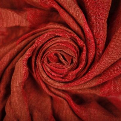 100% Linen Fabric Red Fabric Striped Fabric (140cmx145cmRemnant) 