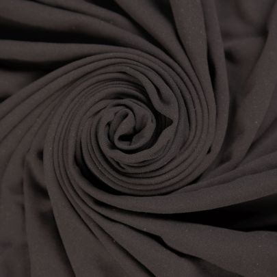 Polyester Black Crepe Fabric (150x130 Remnant Fabric) 
