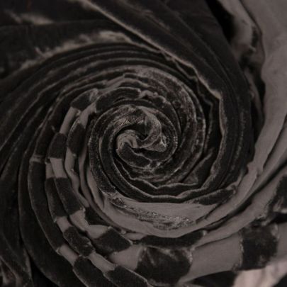 Silk Velvet Devore  in Black(130cm x 110)