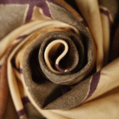 Cotton Jersey Geometric  in Beige Print(100cm x 140cm)