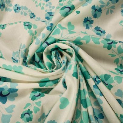 100% Cotton Fabric Blue Fabric Liberty (Remnant-100cmx110cm) 