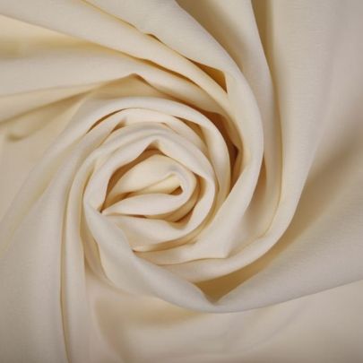 Cotton Elastane Blend Fabric Cream Fabric Plain (110x 155cm Remant Fabric) 