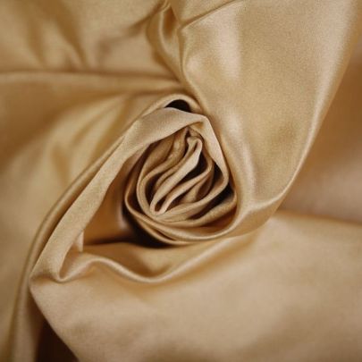 100% Polyester Duchess Satin Fabric Beige Fabric (150 x 135cmRemnant Fabric) 