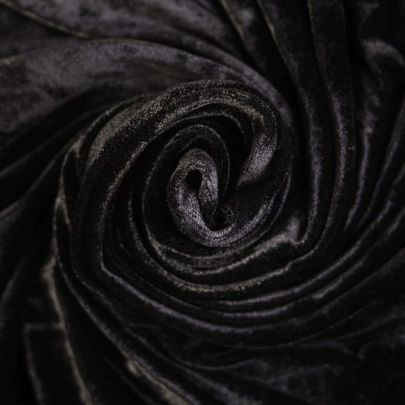Premium Velour Fabric Black Fabric Plain (195cm x 135cm piece) 