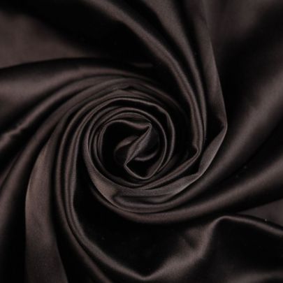Silk Satin Blend Fabric Black (Remnant-200cmx135cm) 