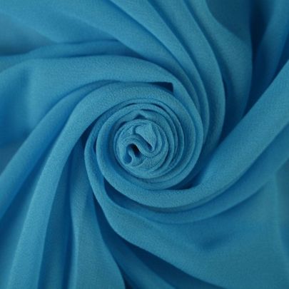 Silk Chiffon  in Blue  (100cm x 100cm)