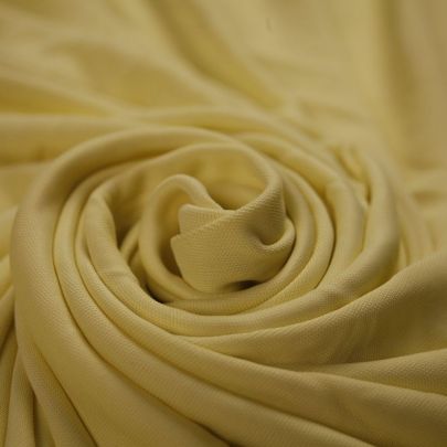 Rayon Yellow Slinky Stretch Fabric (Remnant-155cmx85cm) 