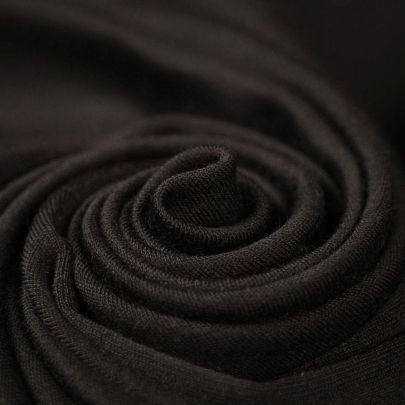 Rayon Stretch Black Fabric (Remnant-80cmx100cm) 