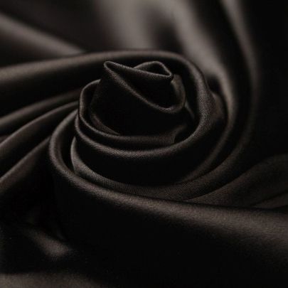 100% Polyester Satin Black Fabric (Remnant-85cmx90cm) 